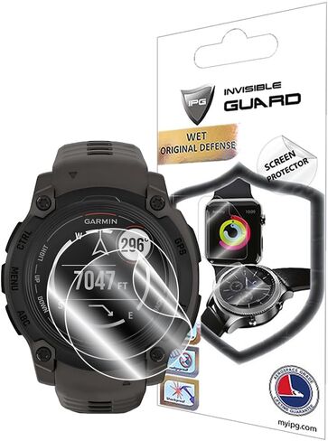 IPG for GARMIN Instinct E – 45 mm Smartwatch Hydrogel Screen Protector (2 Units) Invisible HD Clear Film Anti Scratch Guard-Smooth/Self-Healing/Bubble Free for Inst/E45mm in Kuwait
