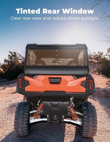 KEMIMOTO Rear Hard Windshield Rear Window Compatible with Polaris General 1000 / General 4 1000 / General XP 1000 / General XP 4 1000 Clear Scratch Resistant Window Accessories in Kuwait