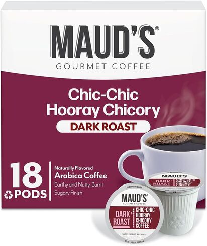 Maud's Dark Roast Coffee Pods, 100 ct - Tall, Dark & Handsome Coffee Blend - 100% Arabica Dark Roast Coffee, Solar Energy Produced Recyclable Pods Compatible with Keurig K Cups Maker in Saudi Arabia