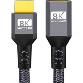 NFHK HDMI 2.1 UHD 8K تمديد كابل الذكور إلى الإناث Ultra-HD 8K 60Hz 4K 120Hz كابل 48GBS مع الصوت 3D HDMI سلك 150 سم
