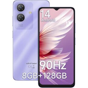 ULEFONE NOTE 21 هاتف خلوي غير مقفل ، 8GB+128GB/512GB SD Extension ، Android 14 OS ، 6.56 بوصة HD+، 13MP+5MP ، 5000MAH ، فتحة 3 بطاقة ، SIM 4G ، معرف الوجه/البصمات - أسود - أسود