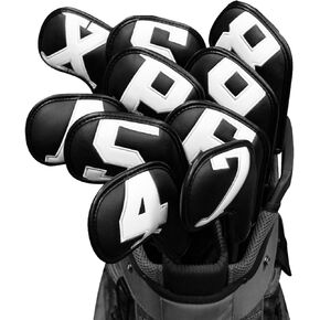 أغطية حديد الجولف Montale 10 قطع، أغطية رأس حديد الجولف، أغطية حديد الجولف الجلدية مجموعة أغطية رأس حديد الجولف الملونة، أغطية رأس نادي الجولف للحديد المخصص وغير المخصص in Kuwait