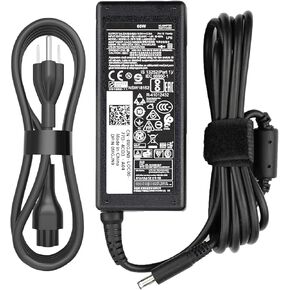 NEW 65W WATT 4.5mm TIP لشاحن Dell Inspiron Laptop Charger 11 13 14 15 15 17 3000 5000 7000 Series 5558 5755 3147 7348-2in1 5555 5559 0G6J41 0MGJN AC Adapter (مزود الطاقة)