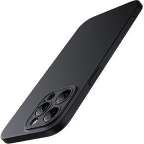 Jetech Slim Case لـ iPhone 15 Pro Max 6.7 بوصة مع حماية غطاء كاملة للكاميرا ، وغطاء الهاتف الواقي الخفيف المليء بالوزن البسيط (Titanium الأسود)
