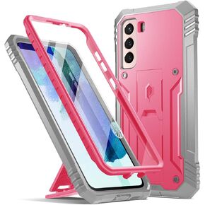 قضية الثورة الشعرية لـ Galaxy S24 Fe 5g 2024 ، [غطاء الكاميرا الشريحة] ، واقي شاشة مدمج يعمل مع معرف البصمة ، وغطاء الغلاف العسكري العسكري الكامل مع Kickstand ، Black