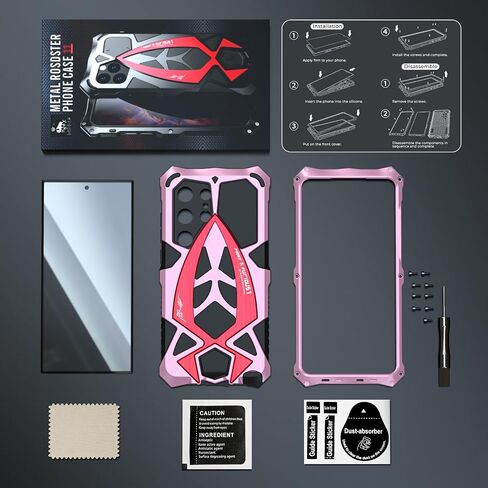 بالنسبة إلى Samsung Galaxy S23 Ultra Case Metal ، فإن Case Cover Cover Cover Cover Cover Case Brad in Kuwait