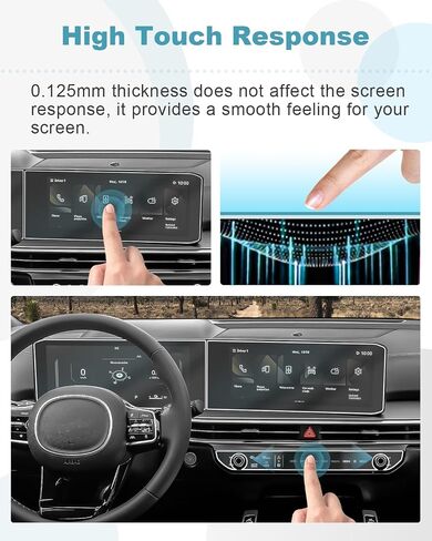 CDEFG 4PCS متوافق مع 2024 2025 KIA Sorento 12.3 بوصة واقي شاشة لعام 2024 2025 KIA Sorento LX/S/EX/SX/SX Prestige/X-Line Center Center Screen Screen Screen in Kuwait