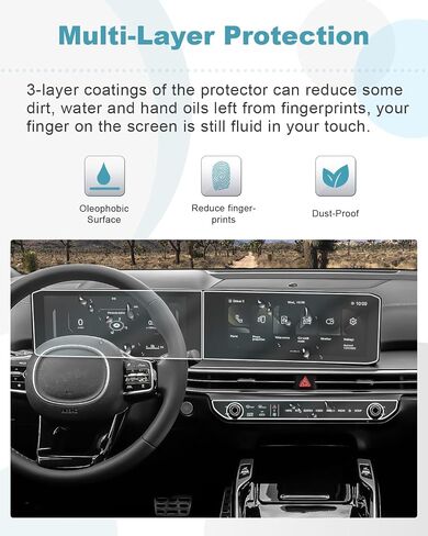 CDEFG 4PCS متوافق مع 2024 2025 KIA Sorento 12.3 بوصة واقي شاشة لعام 2024 2025 KIA Sorento LX/S/EX/SX/SX Prestige/X-Line Center Center Screen Screen Screen in Kuwait