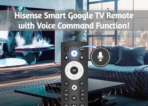 OEM Replacement Remote Control for All Hisense UHD 4K ULED Smart Google TVs with Voice Control 43A6H 50A6H 55A6H 65A6H 75A6H 50U6H 55U6H 65U6H 75U6H75U8H (Netflix/Prime/YouTube/Disney+/Tubi/Peacock) in Saudi Arabia