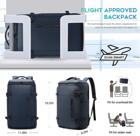 Bange 40L سفر على ظهره مع مقصورة الأحذية ، حزمة كبيرة من السعة في Weekender Daypack تناسب 17.3 بوصة كمبيوتر محمول ، حقيبة تحمل على الأمتعة مع حامل زجاجة ماء للسفر ، المشي لمسافات طويلة ، الأعمال in Kuwait
