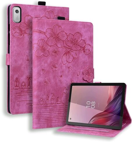 Case for Lenovo Tab M9 9.0 inch 2023 / Nook 9" Lenovo Tablet (2024), PU Leather Magnectic Cover Folio Stand Shell with Pencil Holder for tb310fu case-Blue in Kuwait