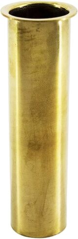 MARINE CITY Brass Drain Tube Corrosion Resistant Easy Functional and Smooth Design 3 x 1 Inches for Boats - Water Marine – Transom – Motor Well – Live Well – Baitwell (Pack of 1) in Kuwait