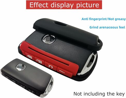 ABS البلاستيك المطاط مفتاح فوب غطاء متوافق مع 2019-2024 مازدا 3 6 CX-30 CX-5 CX-9 CX-50 (نمط ألياف الكربون + سلسلة المفاتيح) in Kuwait