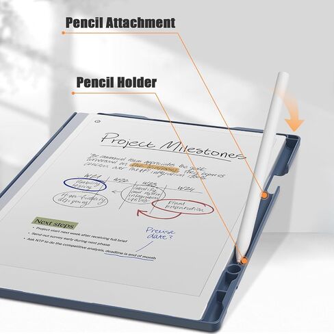 E Net -case case for paper paper pro prop tablet 11.8 inch (2024 تم إصداره) - تصميم جلدي جديد تصميمه للورق الرقمي الرائع مع حامل القلم والقلم (أسود) in Kuwait