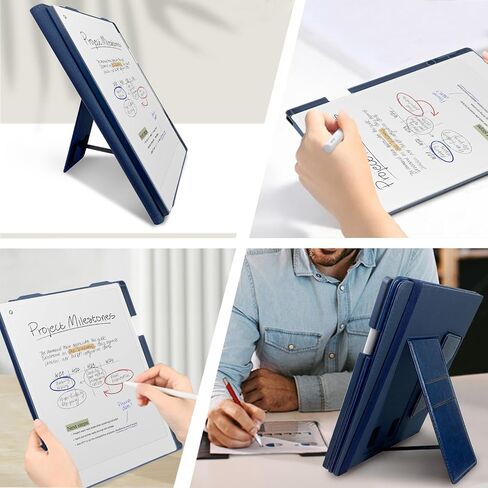 E Net -case case for paper paper pro prop tablet 11.8 inch (2024 تم إصداره) - تصميم جلدي جديد تصميمه للورق الرقمي الرائع مع حامل القلم والقلم (أسود) in Kuwait