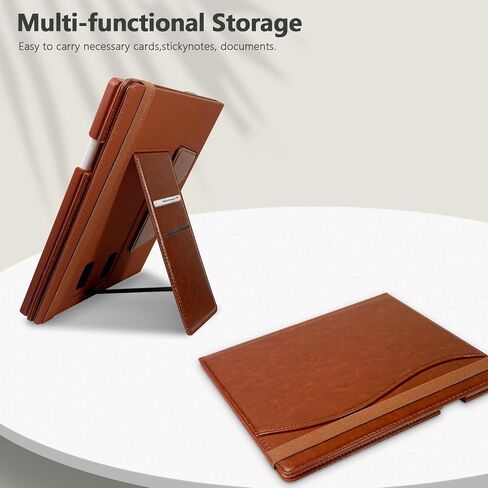 E NET-CASE Case for Remarkable Paper Pro Tablet 11.8 inch (2024 Released) - New Business Design Upgraded Leather Cover for Remarkable Paper Pro Digital Paper with Stand & Pen Holder (Black & Brown) in Kuwait