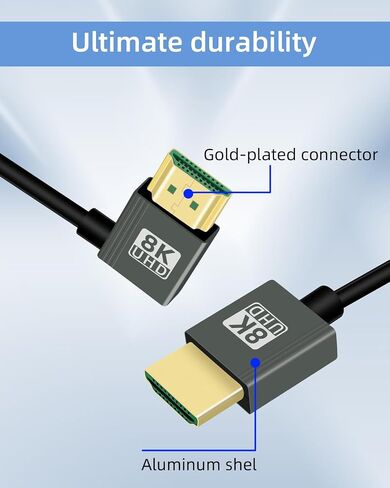 8K الزاوية اليسرى كابل ملفوف HDMI 3ft ، 90 درجة HDMI قصيرة إلى كابل HDMI ، Spring spiral HDMI 2.1 كابل 8K@60Hz ، 48 جيجابت في الثانية ، للكاميرا/التلفزيون/الالتقاط/الكمبيوتر اللوحي in Kuwait