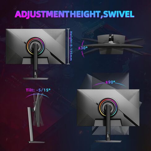 شاشة ألعاب 27 بوصة بدقة 1440 بكسل، شاشة QHD 144/165 هرتز سريعة IPS عمودية، 125% sRGB، FreeSync & G-Sync، HDR، تعديل الارتفاع لراحة اللاعب، ضوء RGB، مكبر صوت مدمج، منفذ HDMI وDP، S27QG in Kuwait