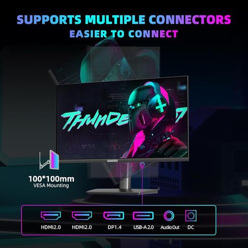 شاشة ألعاب 27 بوصة بدقة 1440 بكسل، شاشة QHD 144/165 هرتز سريعة IPS عمودية، 125% sRGB، FreeSync & G-Sync، HDR، تعديل الارتفاع لراحة اللاعب، ضوء RGB، مكبر صوت مدمج، منفذ HDMI وDP، S27QG in Kuwait