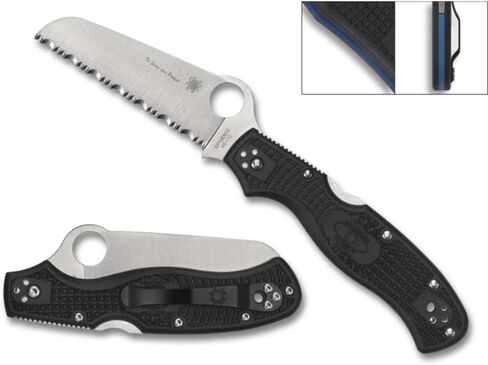 スパイダルコ (Spyderco) レスキュー ブラック 波刃 c14fsbk 全長: 211mm in Kuwait