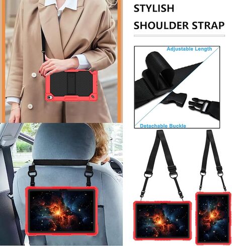 لـ Walmart Onn 12.1 بوصة Tablet Pro 2024 Case/Onn 12.1 بوصة Tablet Pro Model 100146663 Hybird Case Kids مع الوقوف لـ Onn 12.1 "Tablet Pro 2024 تم إصداره (أسود) in Kuwait