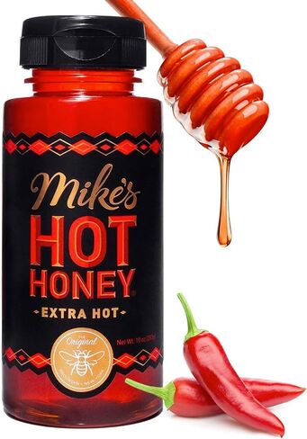 عسل Mike الساخن ، الأصلي والمزيد من العلامة التجارية لأمريكا العسل الساخن ، العسل الحار المملوء بالفلفل الحار ، خالي من الغلوتين ، وفيروس باليو ، حلو ، مثالي لمحبي الصلصة الساخنة (زجاجة 10 أوقية ، 2 عبوة) in Saudi Arabia