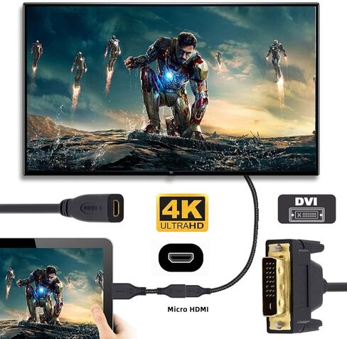 Chenyang Mini HDMI إلى DVI Cable Mini HDMI 1.4 أنثى إلى DVI 24+1 كابل محول الذكور للكمبيوتر HDTV Card in Kuwait