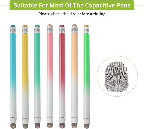 MECCANIXITY 10pcs Replacement Fiber Mesh Tips for Stylus Pens 5mm Suitable for Capacitive Touch Screen,High Sensitivity,Soft,No Scratch Screen Pen Tip in Saudi Arabia