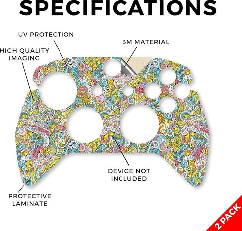 Glossy Glitter Skin متوافق مع Microsoft Xbox One Controller (2 Pack) - Cuzzle Cube - Premium 3M Vinyl Protction Wrap Cover - يسهل تطبيقه | مصنوع في الولايات المتحدة الأمريكية من قبل Mayyskins in Kuwait