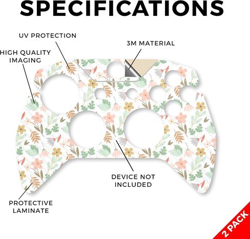 Glossy Glitter Skin متوافق مع Microsoft Xbox One Controller (2 Pack) - Cuzzle Cube - Premium 3M Vinyl Protction Wrap Cover - يسهل تطبيقه | مصنوع في الولايات المتحدة الأمريكية من قبل Mayyskins in Kuwait