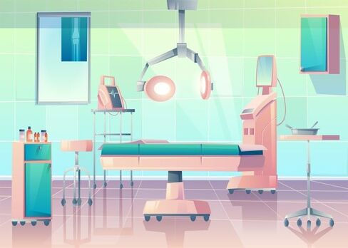 BELECO 7x5ft Fabric Cartoon Hospital Operating Room Backdrop Doctor Surgery Anesthesia Bed Medical Equipment Background Doctor Nurse Themed Party Decor Nursing Background Photo Studio Props in Saudi Arabia
