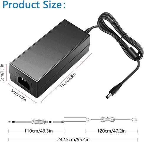 SHNITPWR 24V 3A DC محول التيار الكهربائي AC 100V ~ 240V إلى DC 24 فولت 3 أمبير 72 وات محول محول 5.5 × 2.5 مم قابس لـ 5050 3528 شريط ضوء LED طابعة ثلاثية الأبعاد سائق LED CCTV نظام أمان شاشة LCD in Saudi Arabia