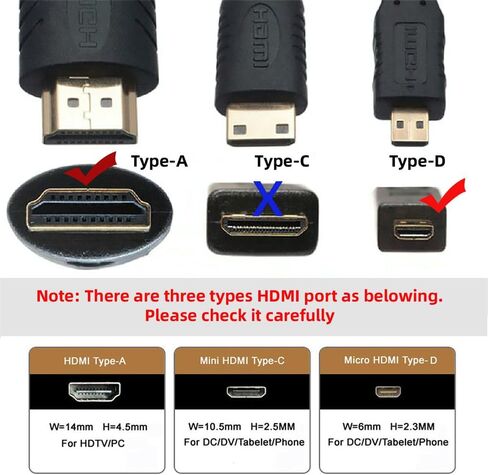 NFHK Micro HDMI 2.0 ذكر إلى HDMI Male 4K 60Hz كابل ملفوف بزاوية 90 درجة لجهاز الكمبيوتر المحمول HDTV in Kuwait