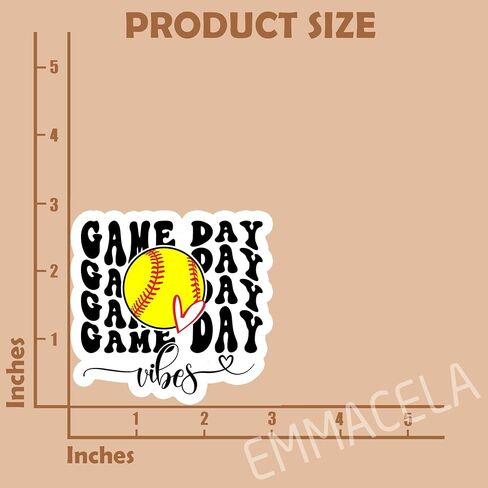 (3PCS) Softball With Heart Sticker Softball Stickers Decals, Sport Stickers, Gift for Softball Players, Softball Team – Waterproof Vinyl Decal for Books Laptop Phones Tumblers Water Bottles 3 x 3 Inch in Kuwait