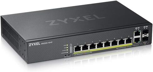 Zyxel 8-Port Gigabit Ethernet Layer 2 Switch Managed Switch-تصميم بدون مروحة مع 2 جيجابت من موانئ التحرير والسرد ووضع السحابة المختلطة [GS2220-10] in Kuwait