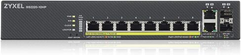 Zyxel 8-Port Gigabit Ethernet Layer 2 Switch Managed Switch-تصميم بدون مروحة مع 2 جيجابت من موانئ التحرير والسرد ووضع السحابة المختلطة [GS2220-10] in Kuwait