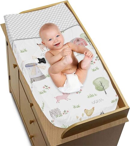 Sweet Jojo Designs Cow Print Girl Boy Gender Neutral Unisex Baby Changing Pad Cover Infant Newborn Diaper Table Change Mat Sheet Brown Vintage Country Animal Print for Western Cowgirl Southwest Beige in Saudi Arabia