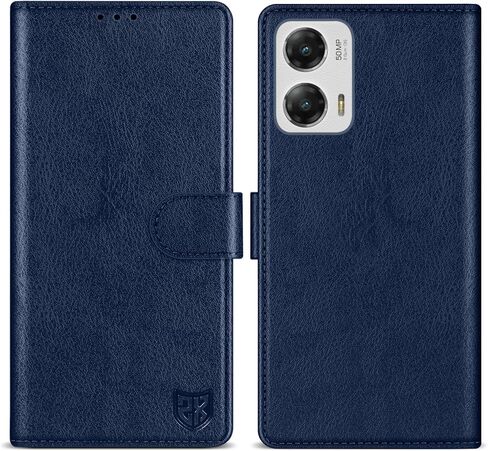 ZZXX for Motorola Moto G Play 2024 Wallet Case with [RFID Blocking] Card Slot Kickstand Magnetic Closure Leather Flip Fold Protective Phone Case for Moto G Play 2024 Case Wallet(Lake Blue-6.5 inch) in Saudi Arabia