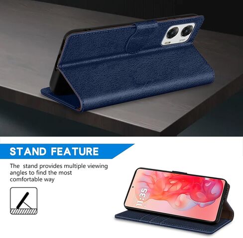 ZZXX for Motorola Moto G Play 2024 Wallet Case with [RFID Blocking] Card Slot Kickstand Magnetic Closure Leather Flip Fold Protective Phone Case for Moto G Play 2024 Case Wallet(Lake Blue-6.5 inch) in Saudi Arabia