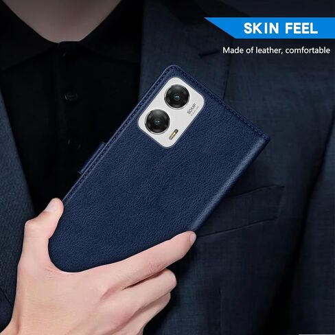 ZZXX for Motorola Moto G Play 2024 Wallet Case with [RFID Blocking] Card Slot Kickstand Magnetic Closure Leather Flip Fold Protective Phone Case for Moto G Play 2024 Case Wallet(Lake Blue-6.5 inch) in Saudi Arabia