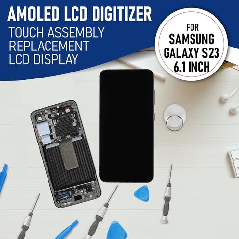 [Original Quality] S23 Screen Replacement for Samsung Galaxy S23 6.1" AMOLED Display Touch Digitizer with Lavender Frame – LCD Assembly Replacement in Kuwait