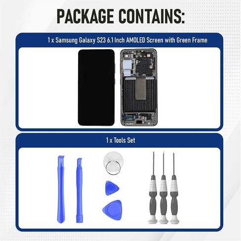 [Original Quality] S23 Screen Replacement for Samsung Galaxy S23 6.1" AMOLED Display Touch Digitizer with Lavender Frame – LCD Assembly Replacement in Kuwait