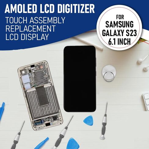[Original Quality] S23 Screen Replacement for Samsung Galaxy S23 6.1" AMOLED Display Touch Digitizer with Lavender Frame – LCD Assembly Replacement in Kuwait
