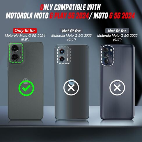 LeYi for Motorola G Play-2024 Case: Moto G Play Case with Magnetic Metal Ring Kickstand & Slide Camera Cover, Heavy Duty Military-Grade Shockproof for Moto G Play 2024 Case, Navy Blue in Kuwait