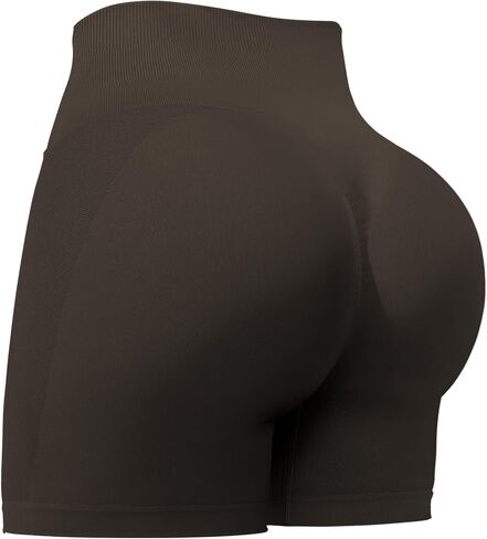 HIGORUN Intensify Athletic Shorts for Women Seamless Scrunch Workout Shorts High Waisted Active Gym Yoga Shorts in Saudi Arabia