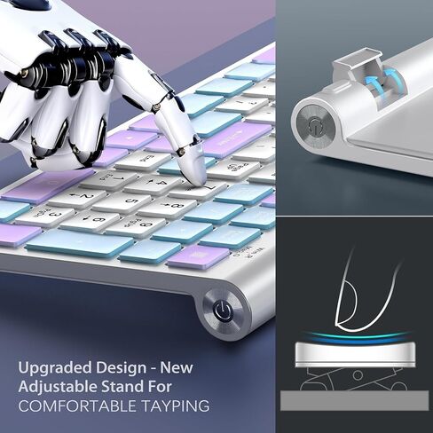 JOYACCESS 2.4GHz Wireless Keyboard Mouse Combo, Ergonomic Wireless Computer Keyboard Compatible with Win 7/8/10, MacBook Pro/Air, Laptop, PC - Black in Kuwait