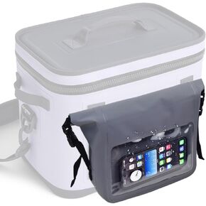 Multipurpose Waterproof MOLLE Dry Bag Compatible with YETI Soft Cooler, Tactical Backpack & Tote, Small Pouch Organizer Dry Pouch with Shoulder Strap Fit for Famous Hopper Accessories (Grey, Set 1)