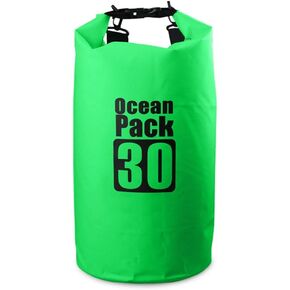 Dry Sack/Waterproof Bag for Boating, Kayaking, Hiking, Snowboarding, Camping, Rafting, Fishing and Backpacking (Black, 30L)