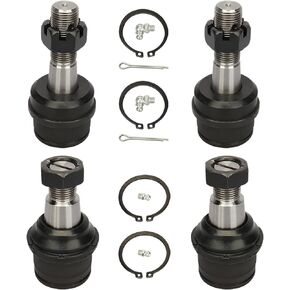 DRIVESTAR 4PCS Suspension Lower Upper Ball Joint, K8607 K80026, for Dodge Ram 2500 3500 only for 4WD, for Ford F-250 F-350 F-450 F-550 Super Duty 4WD 2WD