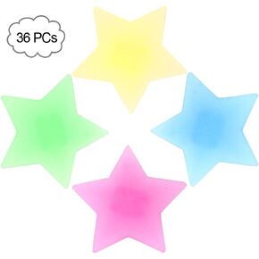 VGEBY Bike Wheel Spoke Beads, Plastic Luminous Bicycle Tire Spoke Bead Clip Decorations(36PCS Star Beads) Bike Spoke Beads Pastel Wheel Spoke Stars Bike Spoke Beads Bike Accessories For Kids